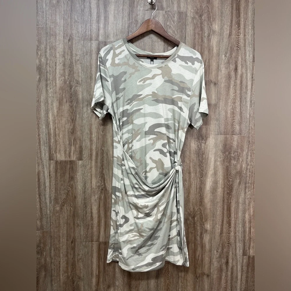 NEW Rails Edie Tie Waist T-Shirt Dress Camo